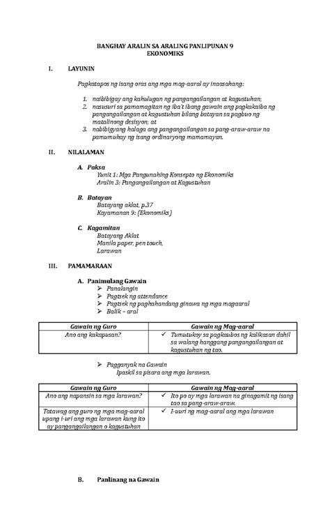 slogan tungkol sa ekonomiks|Detailed Lesson Plan in Araling Panlipunan 9 .